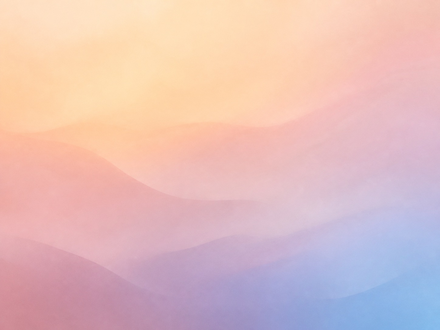 Warm apricot, blush, lilac, and powder blue layers in a calm abstract rhythm